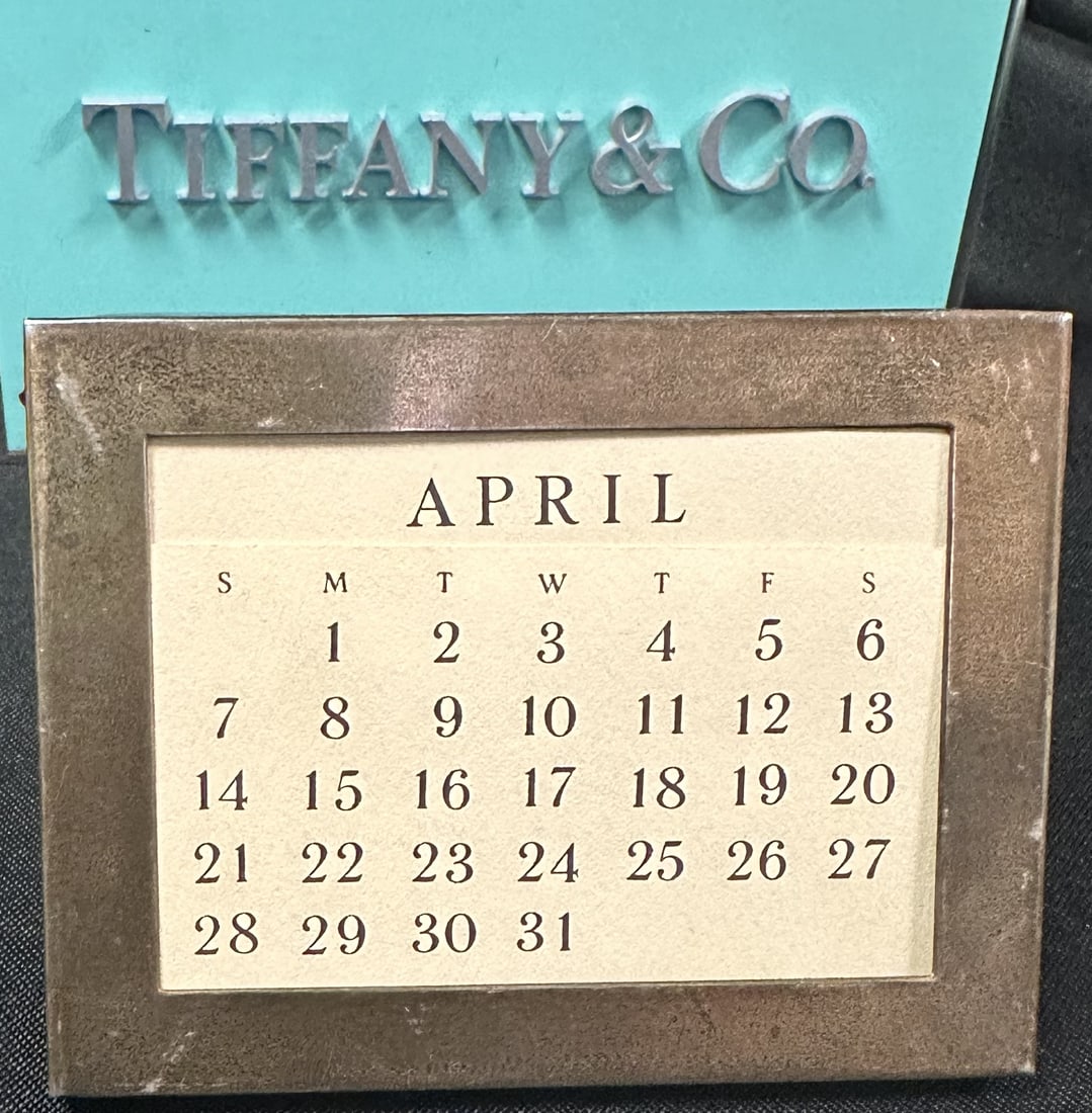 Tiffany Sterling Silver Perpetual Desk Calendar (1 of 9)