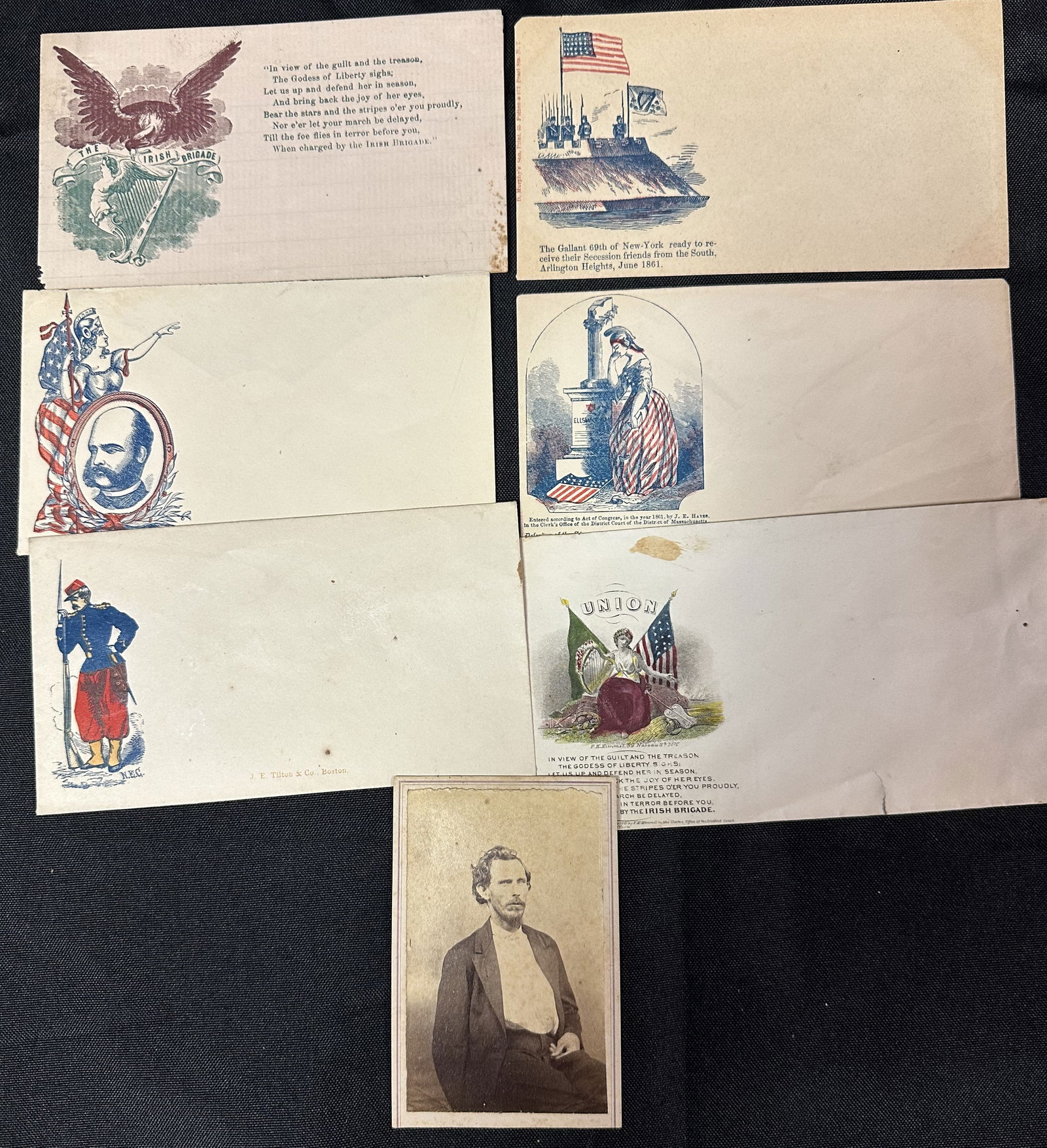 Civil War CDV of an Amputee + Envelopes (1 of 2)