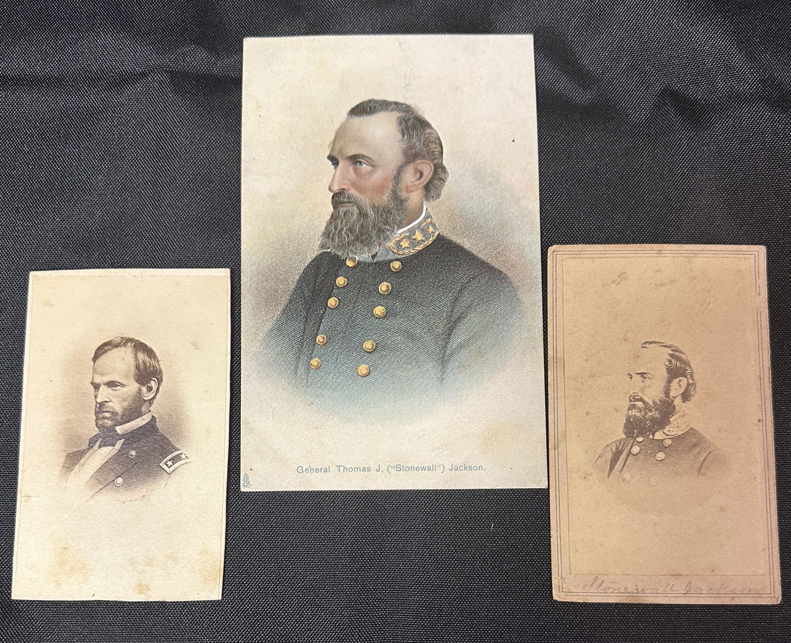 Civil War CDVs Sherman and Stonewall Jackson (1 of 2)