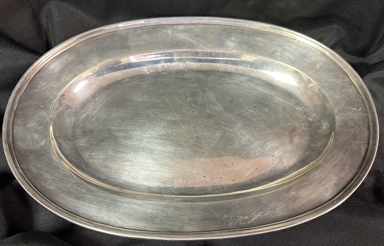 Arthur J Stone Sterling Silver Oval Tray (1 of 4)