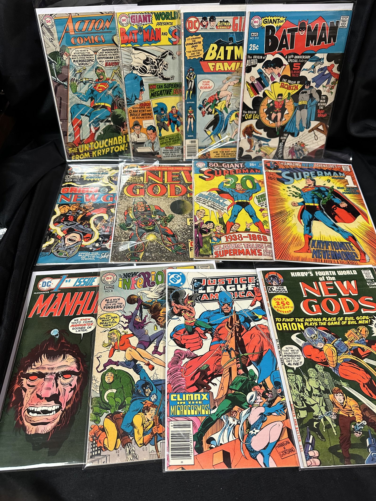 12 Vintage DC Hereo Comic Books incl Batman, Superman and New Gods (1 of 7)