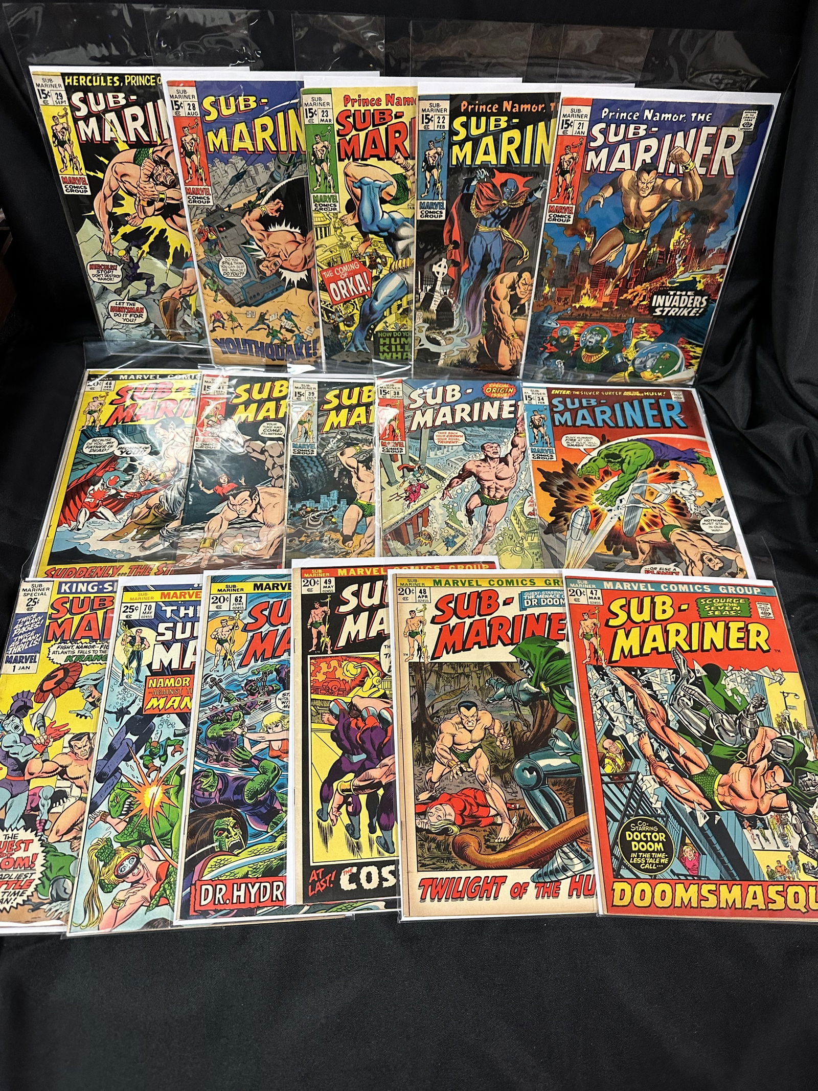 16 Sub Mariner Comic Books Including King Size Annual 1 (1 of 7)