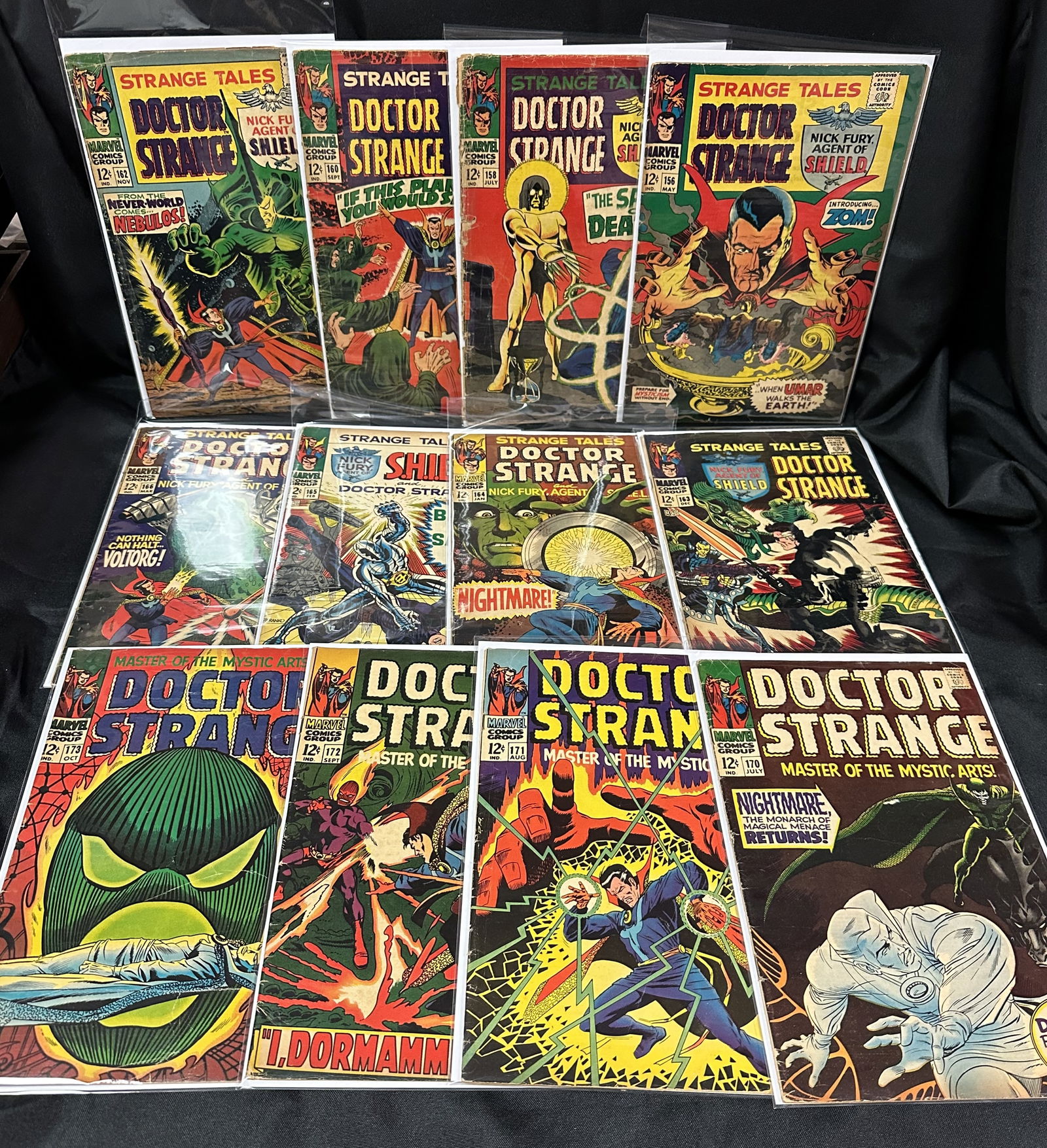 Twelve Early Dr Strange Comic Books all from the 12c Era (1 of 7)