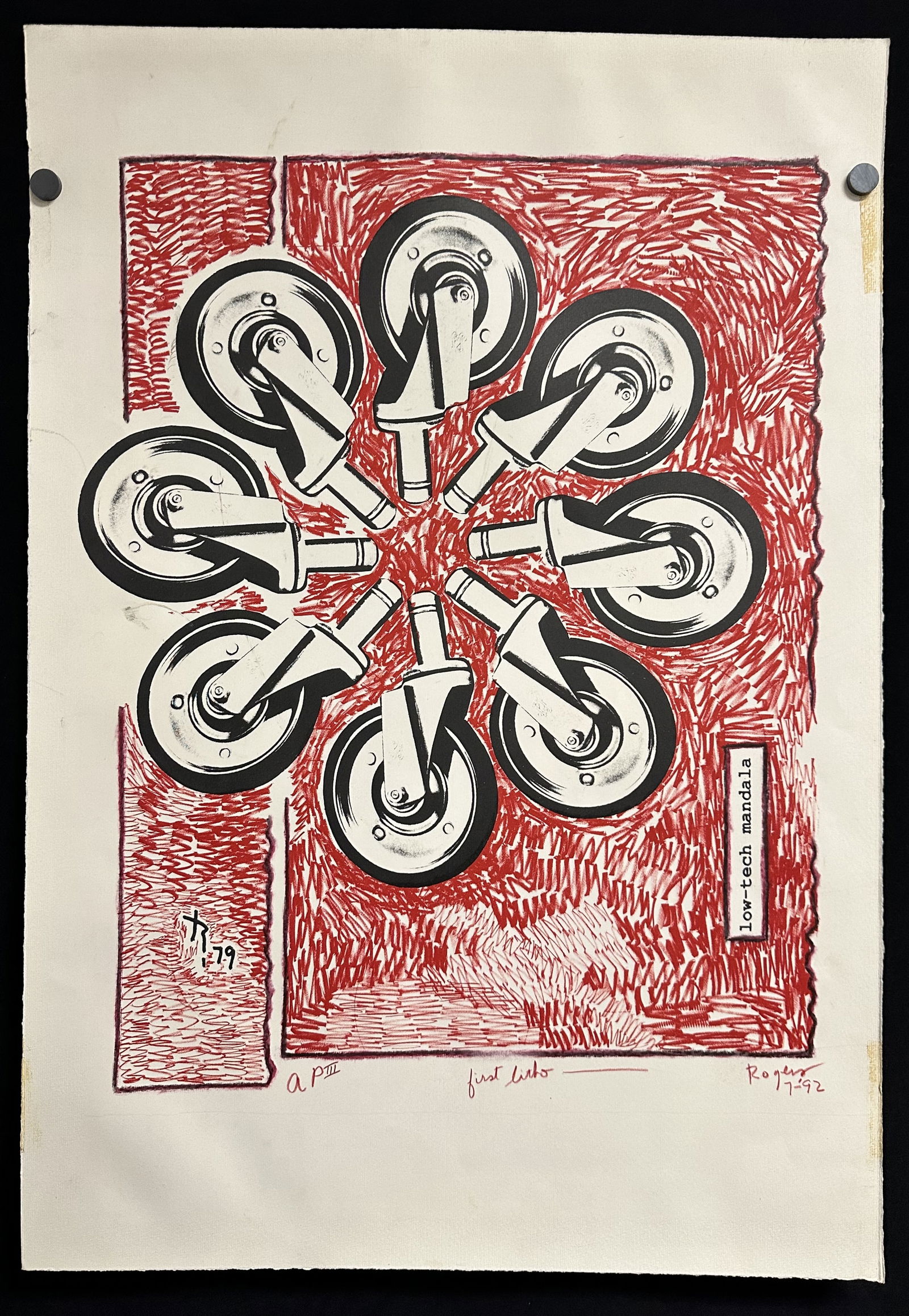 Rodgers 1992 LowTech Mandala AP Lithograph (1 of 7)