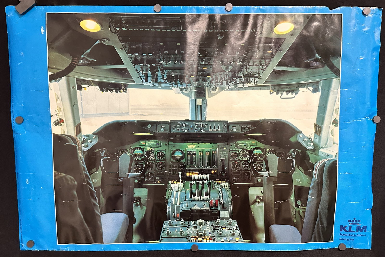 Poster BOEING 747 COCKPIT plane avion
