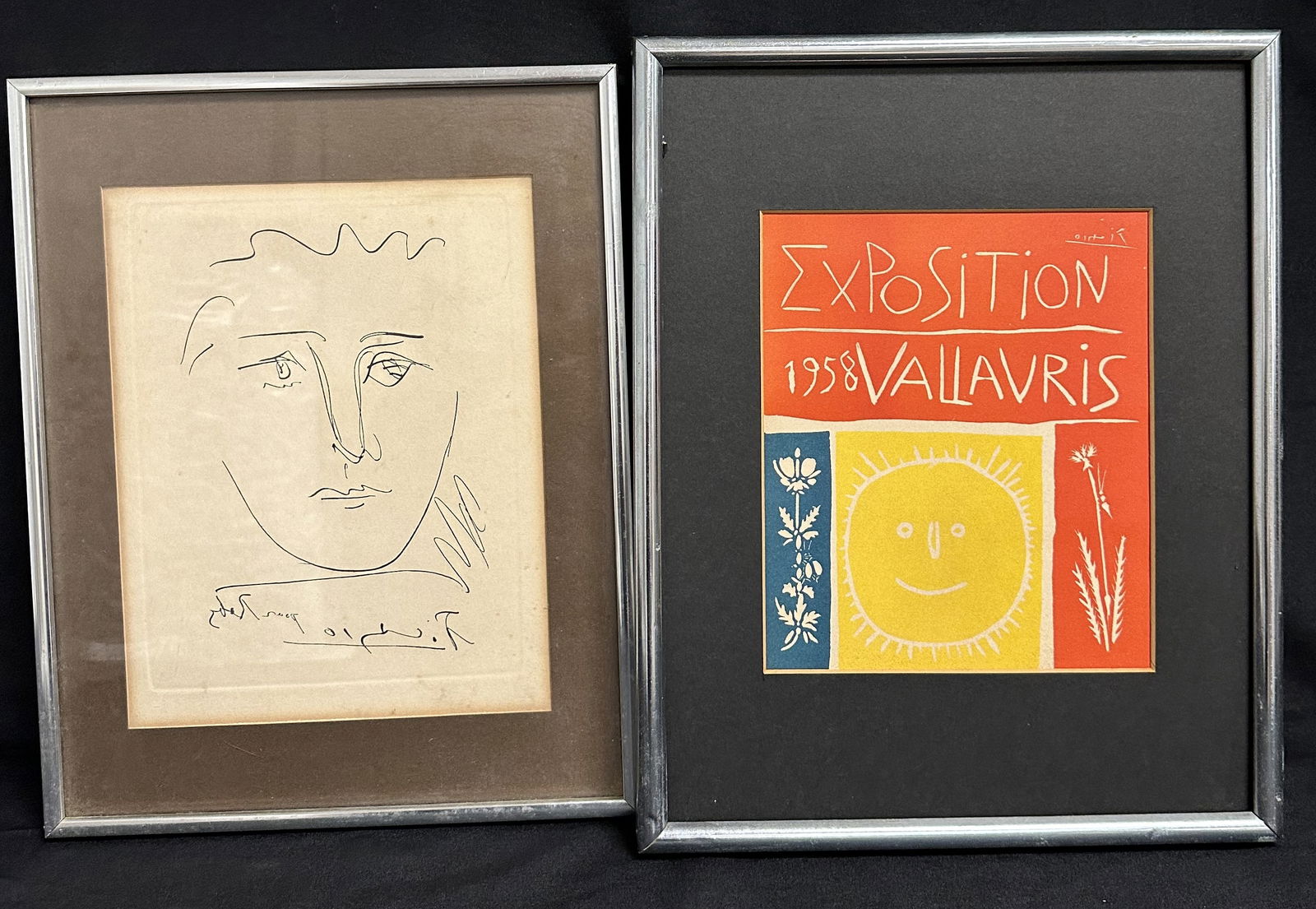 Picasso Exhibition Poster and Picasso Pour Roby Etching (1 of 5)