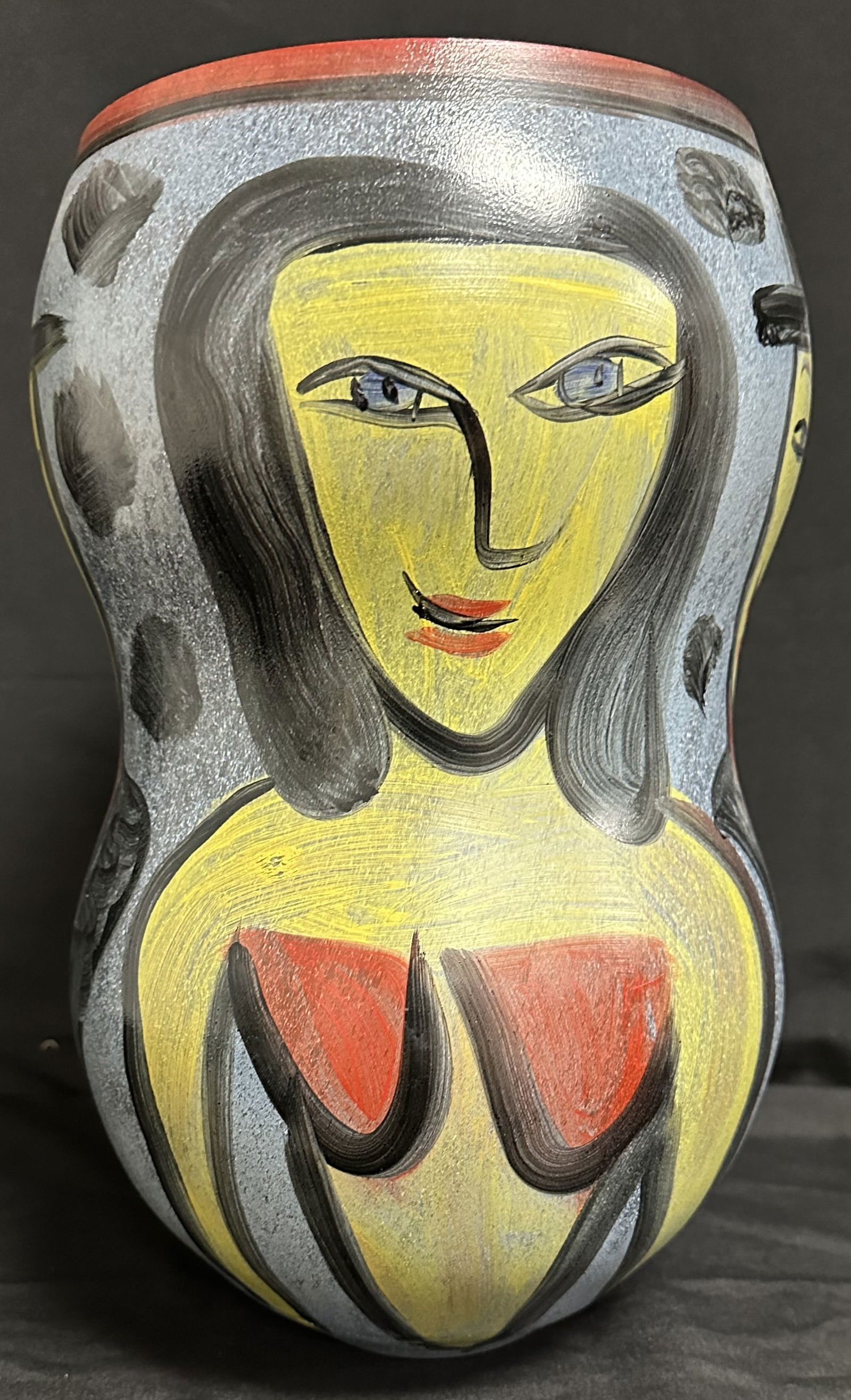 KOSTA BODA Large Painted Glass Vase Ulrica Hydman Vallien Signed Numbered (1 of 9)