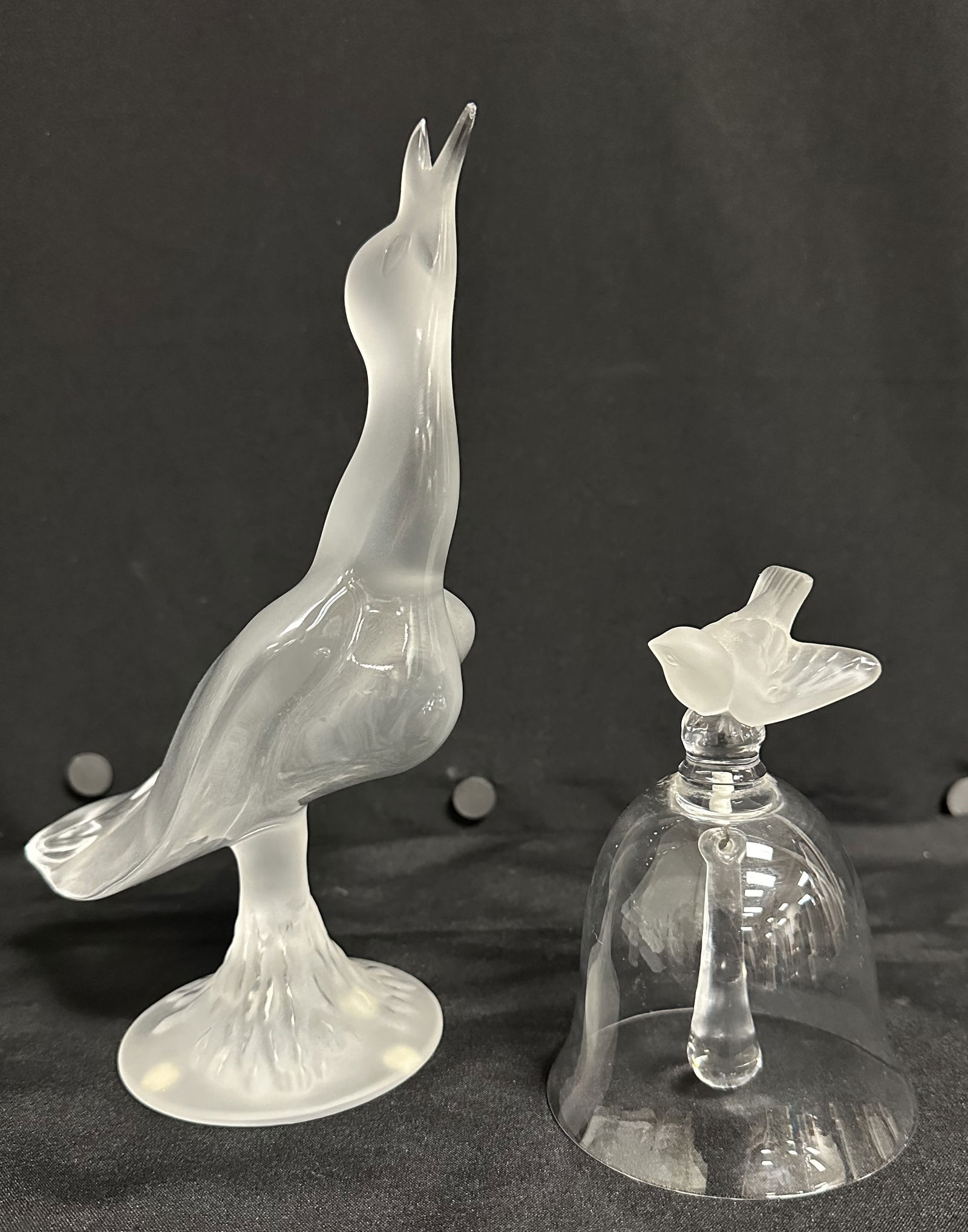 Two Lalique Crystal Bird Figural Pieces (1 of 5)