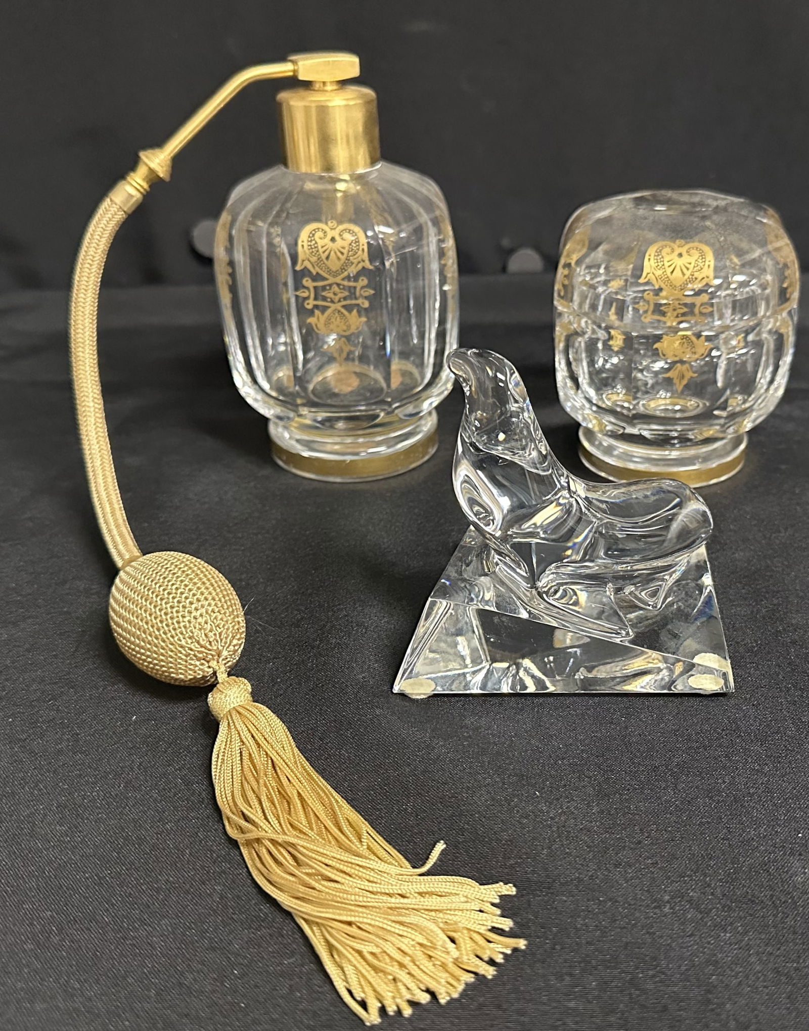 Three Baccarat Crystal  Dresser Items Atomizer (1 of 13)