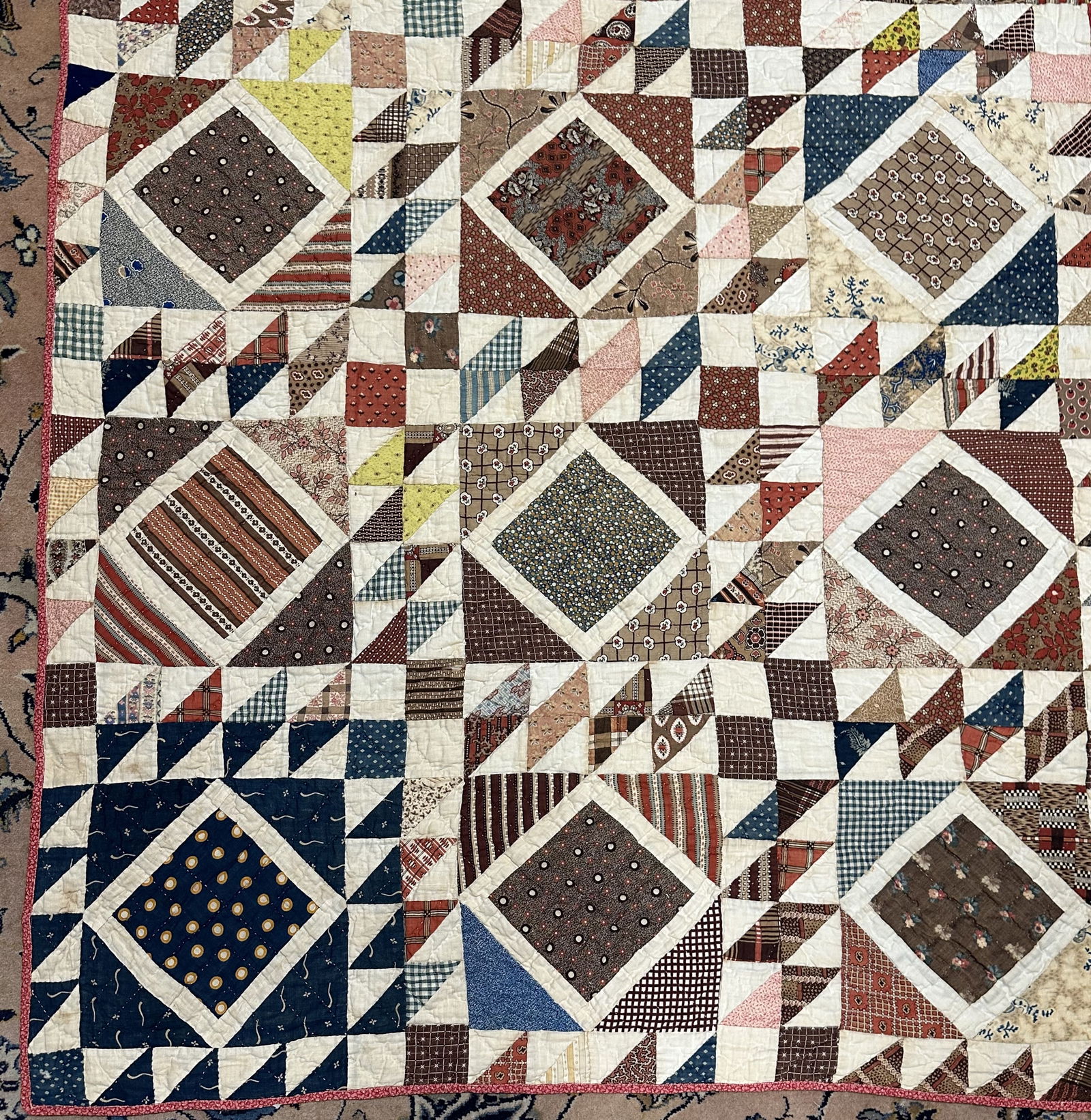 Large Vintage Patchwork Quilt 2 (1 of 6)