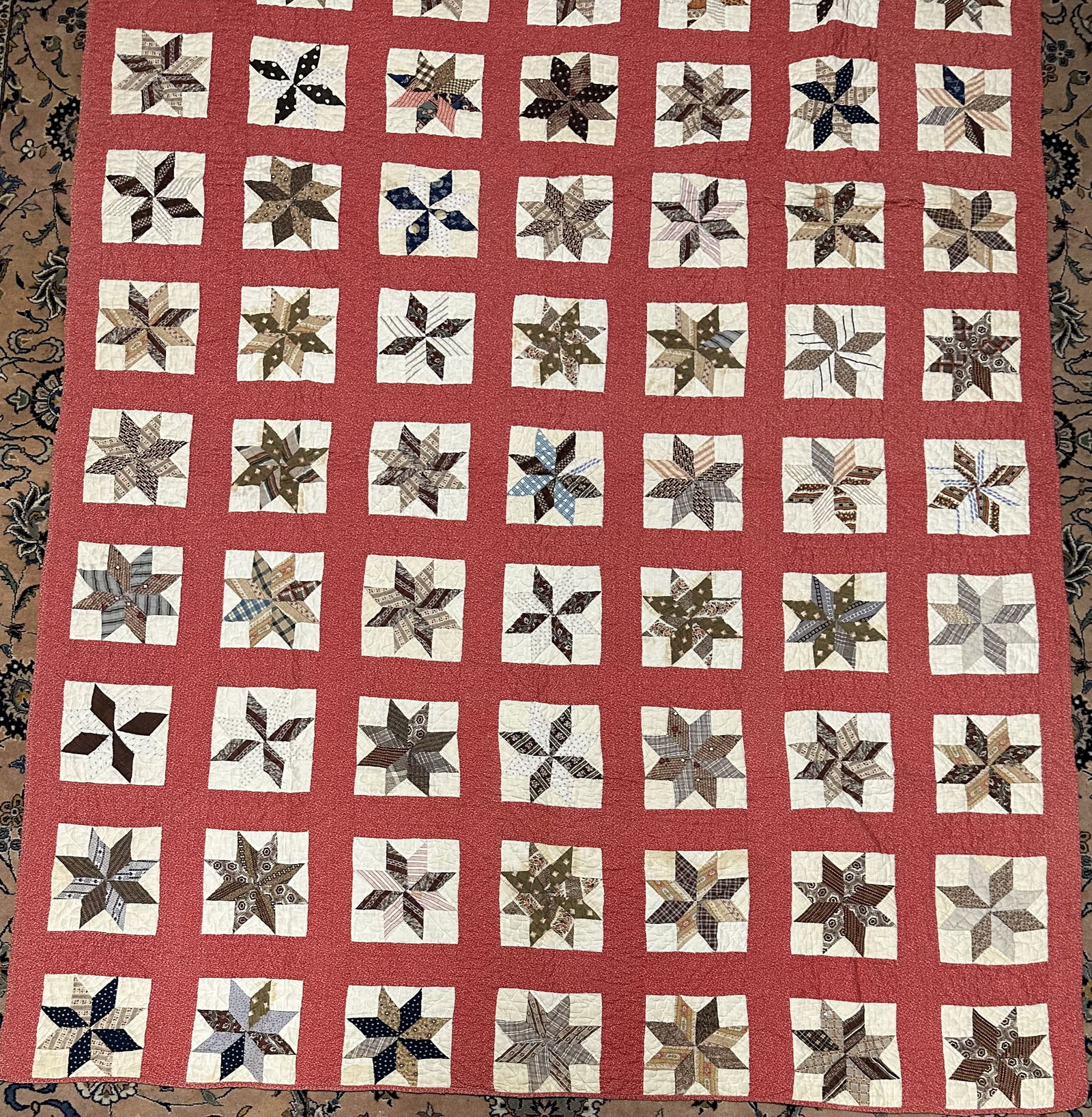 Large Vintage Patchwork Quilt 4 (1 of 8)