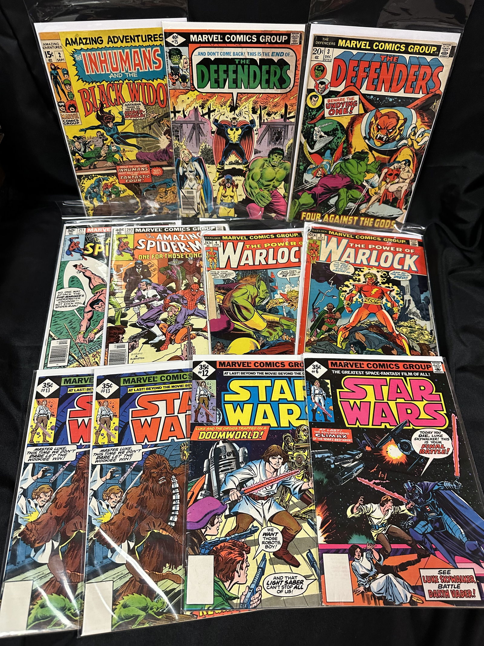 Group of 11 Assorted Vintage Marvel Comic Books Including Defenders & Star Wars (1 of 8)
