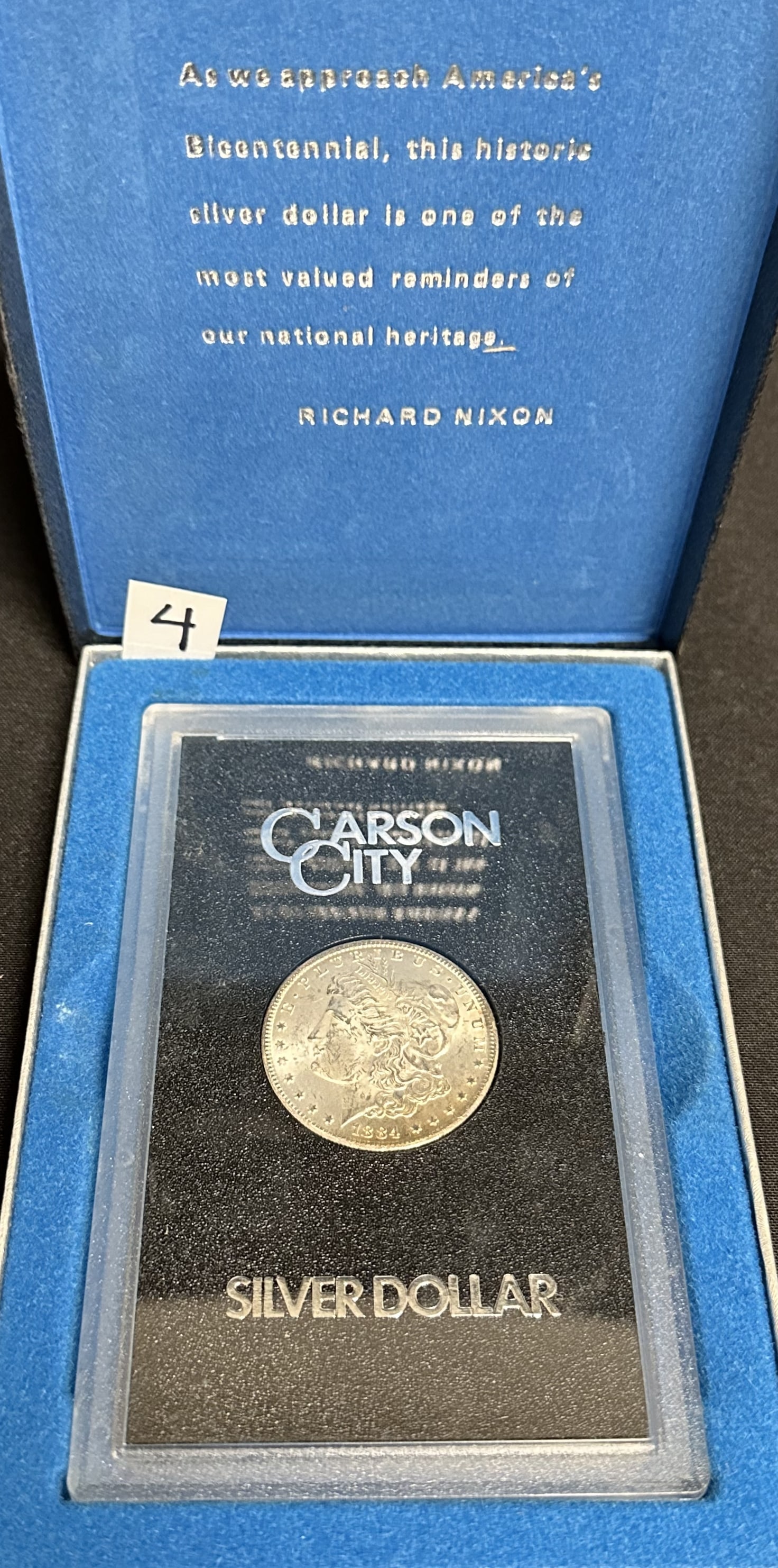 Morgan 1884 Carson City CC GSA Silver Dollar In Case (1 of 5)