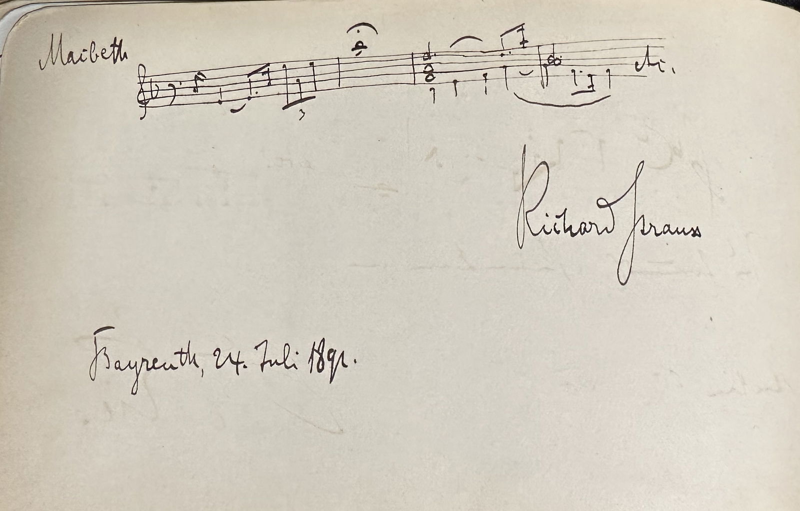 19th Century Musical Autograph Book - Over 70 Autographs Richard Strauss (1 of 11)