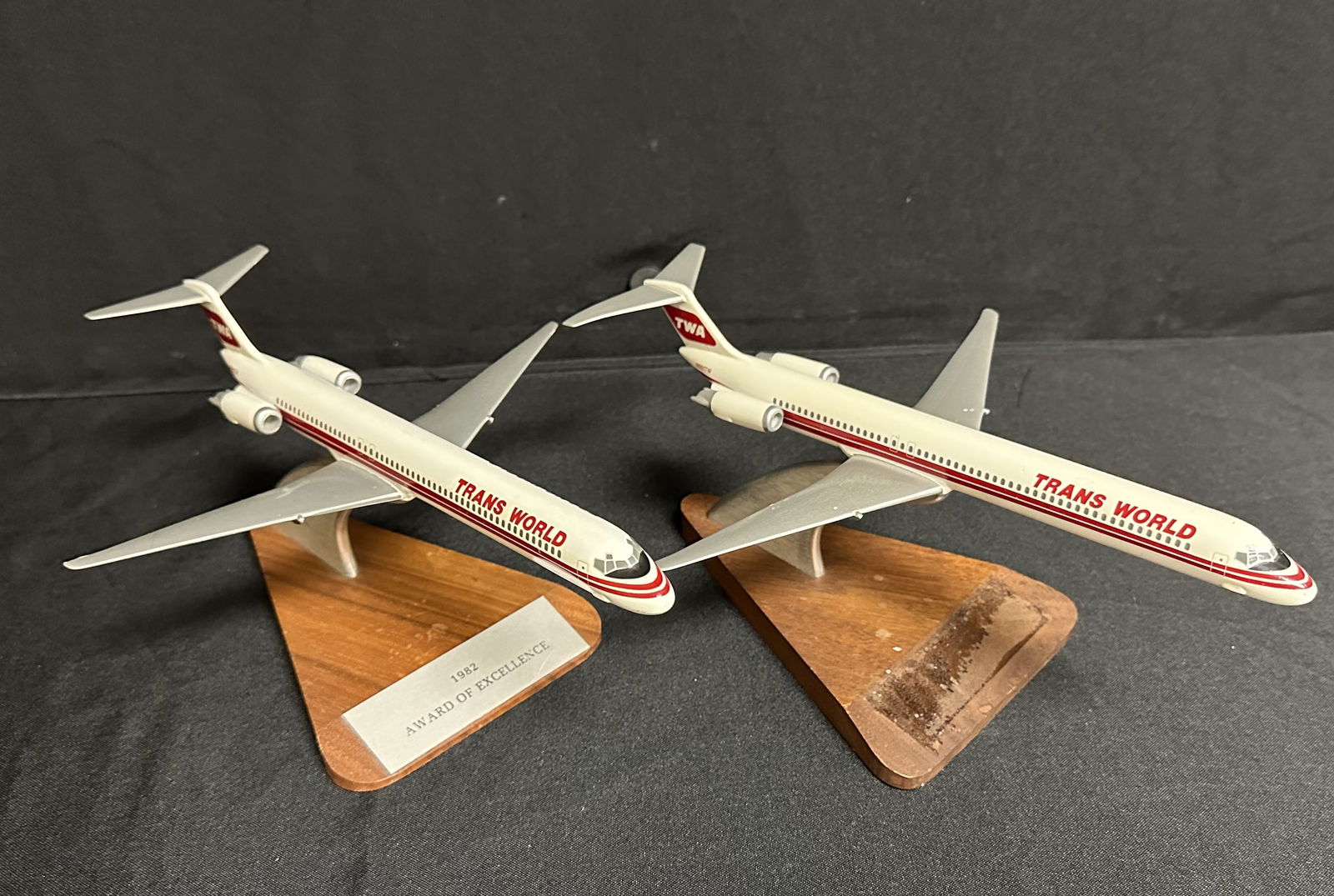 Two 1980s TWA Award of Excellence Miniature Planes (1 of 8)