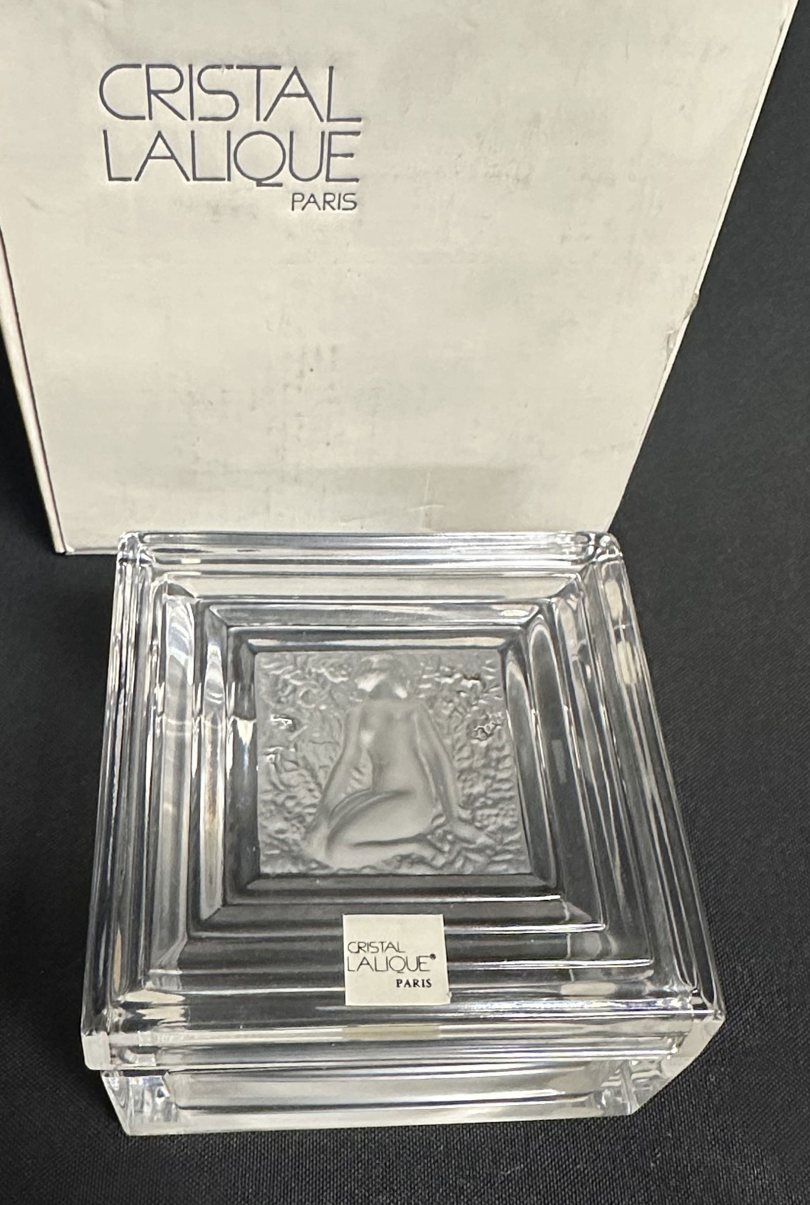 Lalique Crystal Duncan Square Trinket Box with Packaging (1 of 5)