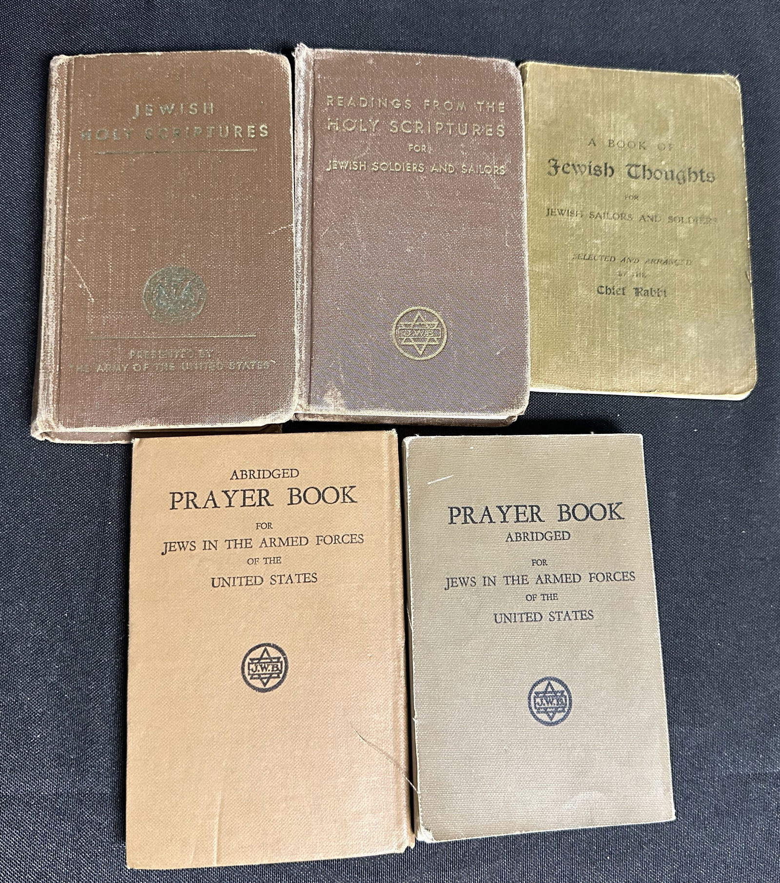 Group of 5 WWI and WWII Jewish Prayer Books (1 of 8)