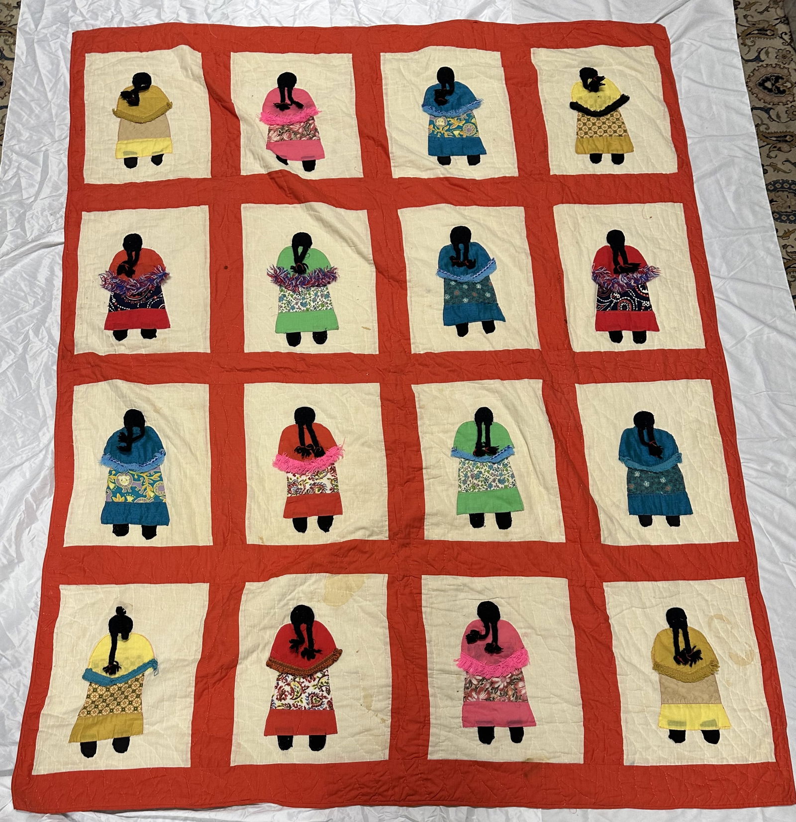 Vintage Large Native American Women Quilt (1 of 7)