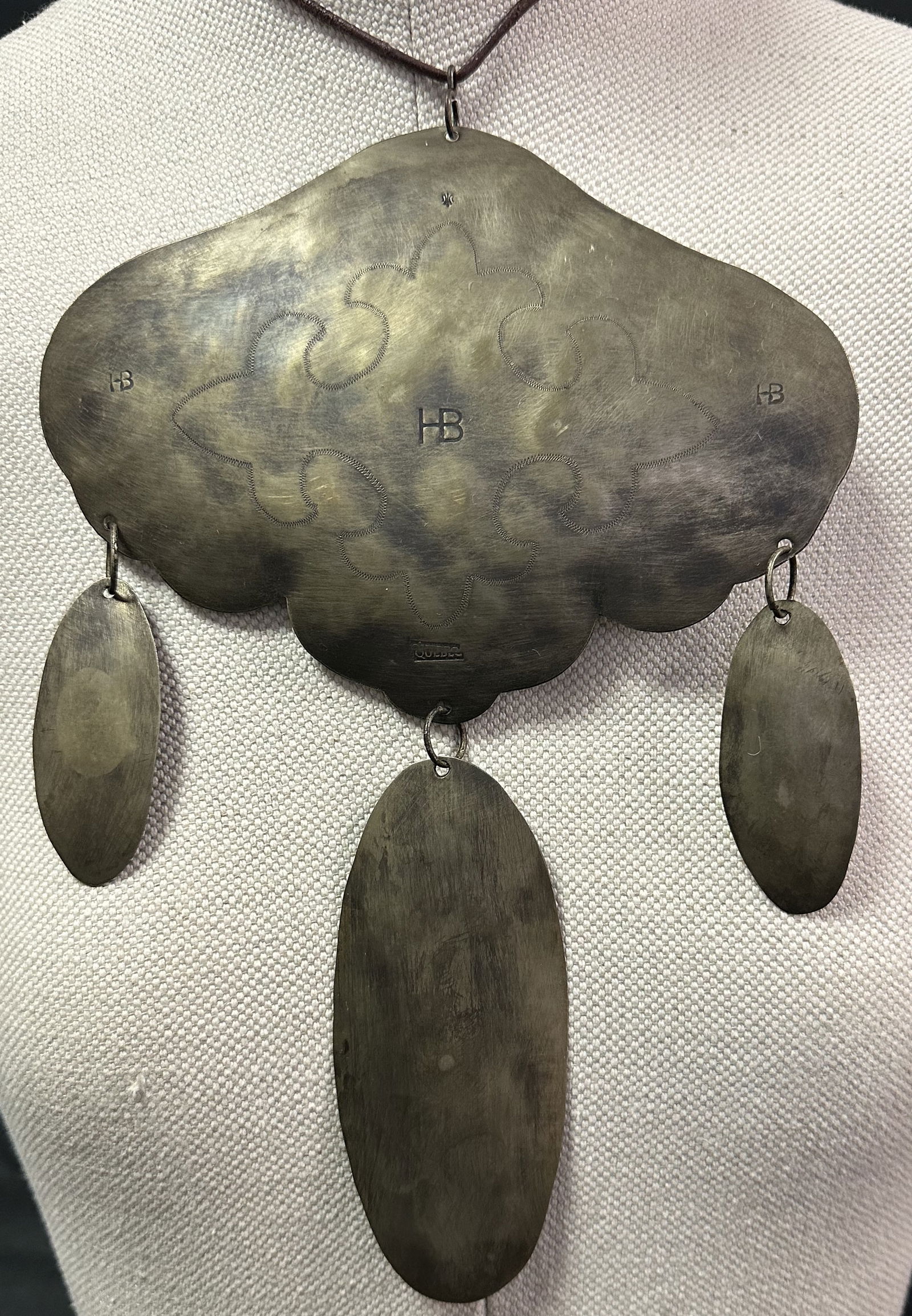 Antique Hudson Bay Large Silver Gorget Native American Trade Piece (1 of 9)