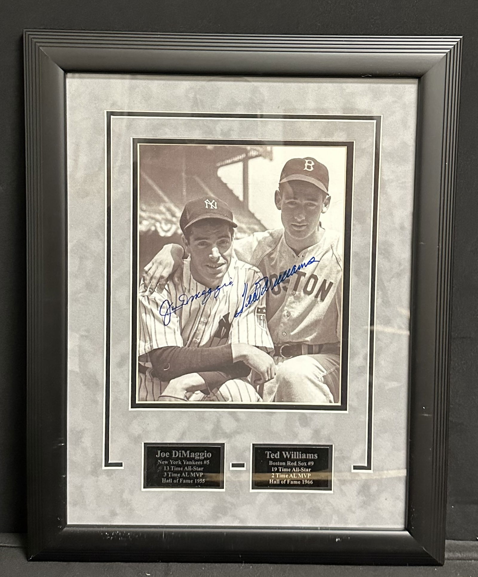Ted Williams Joe DiMaggio Signed Photo Nicely Framed (1 of 8)