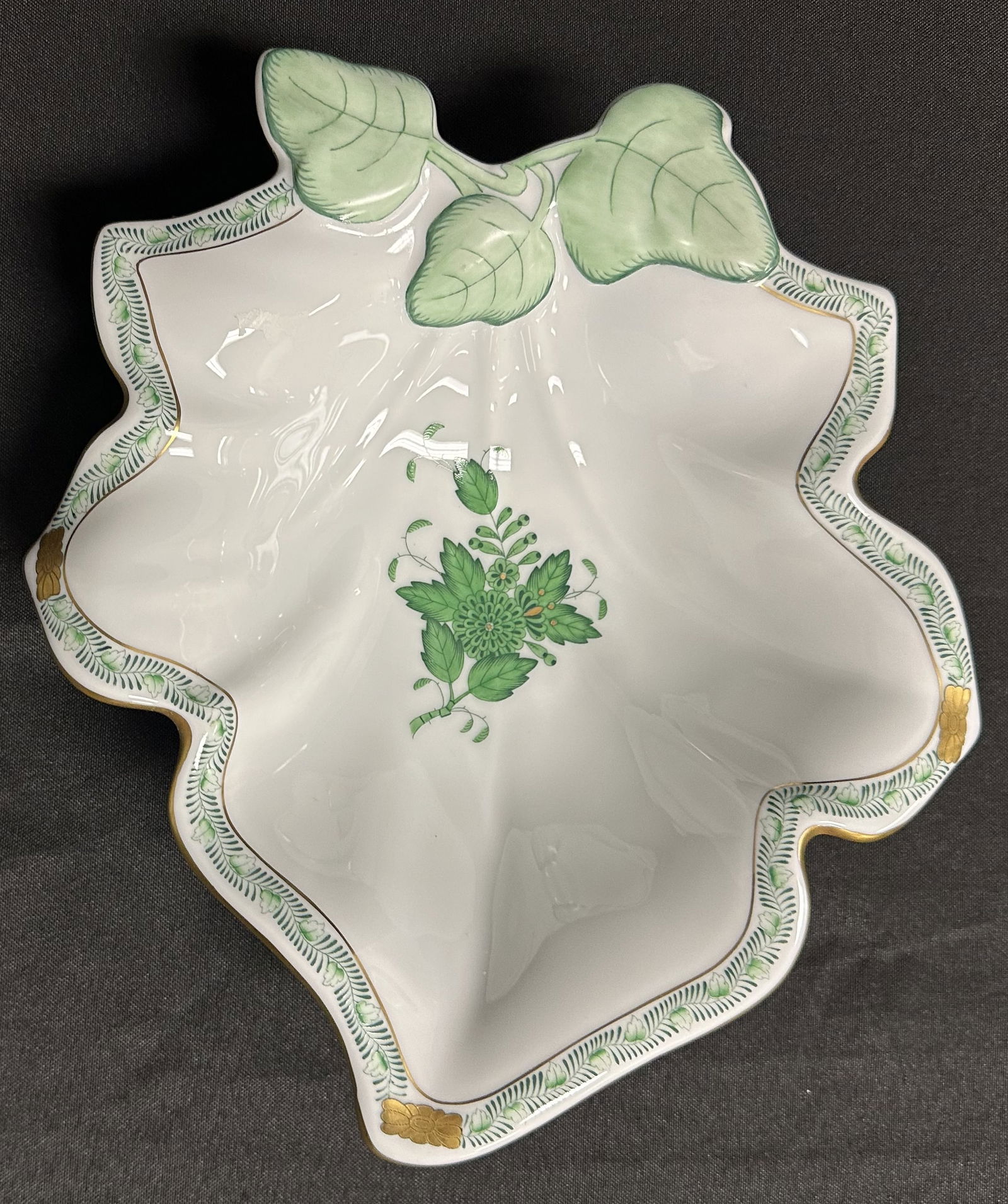 Herend Leaf Form 9 Inch Dish (1 of 6)