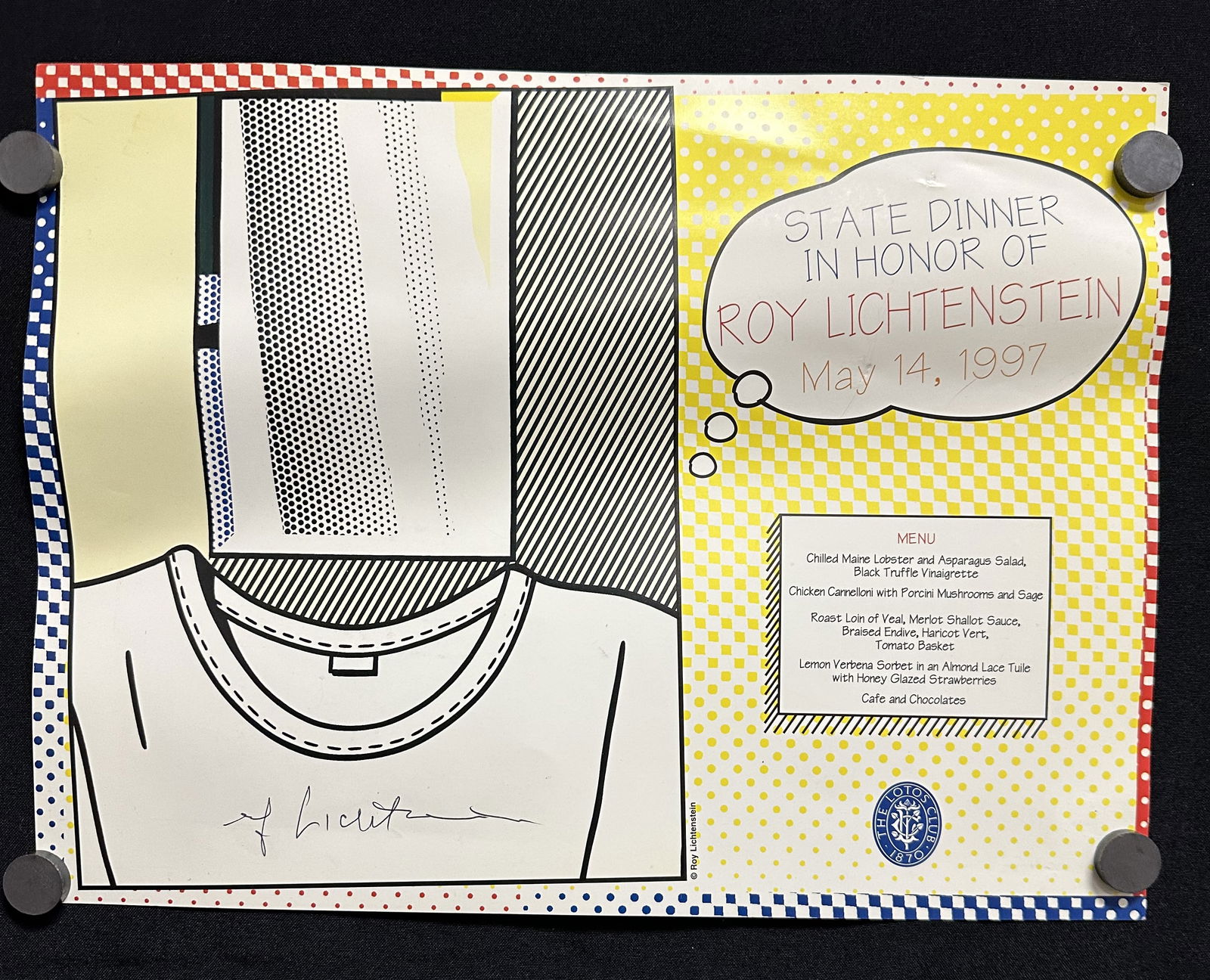 Roy Lichtenstein Signed Program (1 of 5)