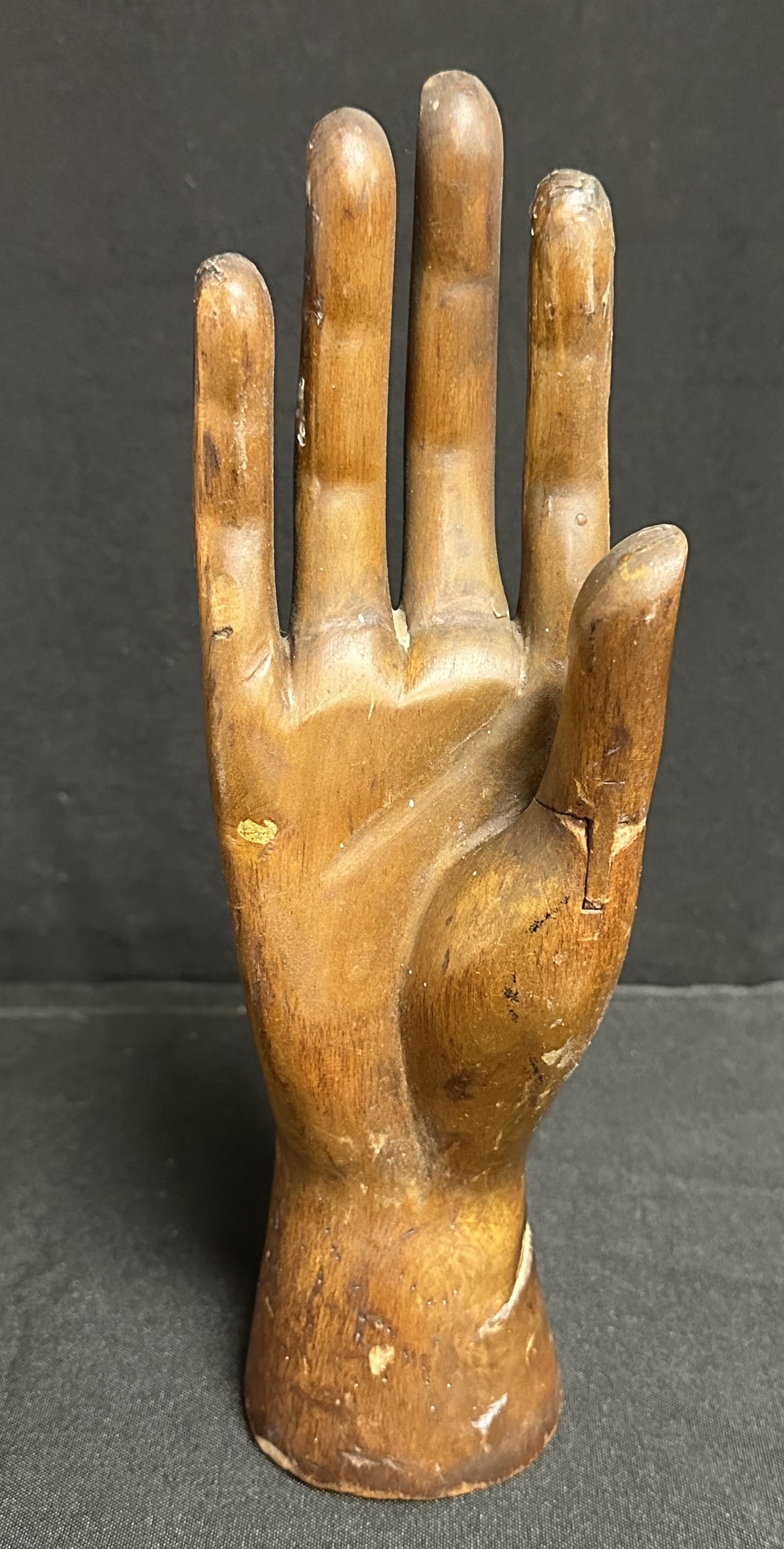 Antique French Glove Display Articulated Wooden Hand Carved (1 of 11)