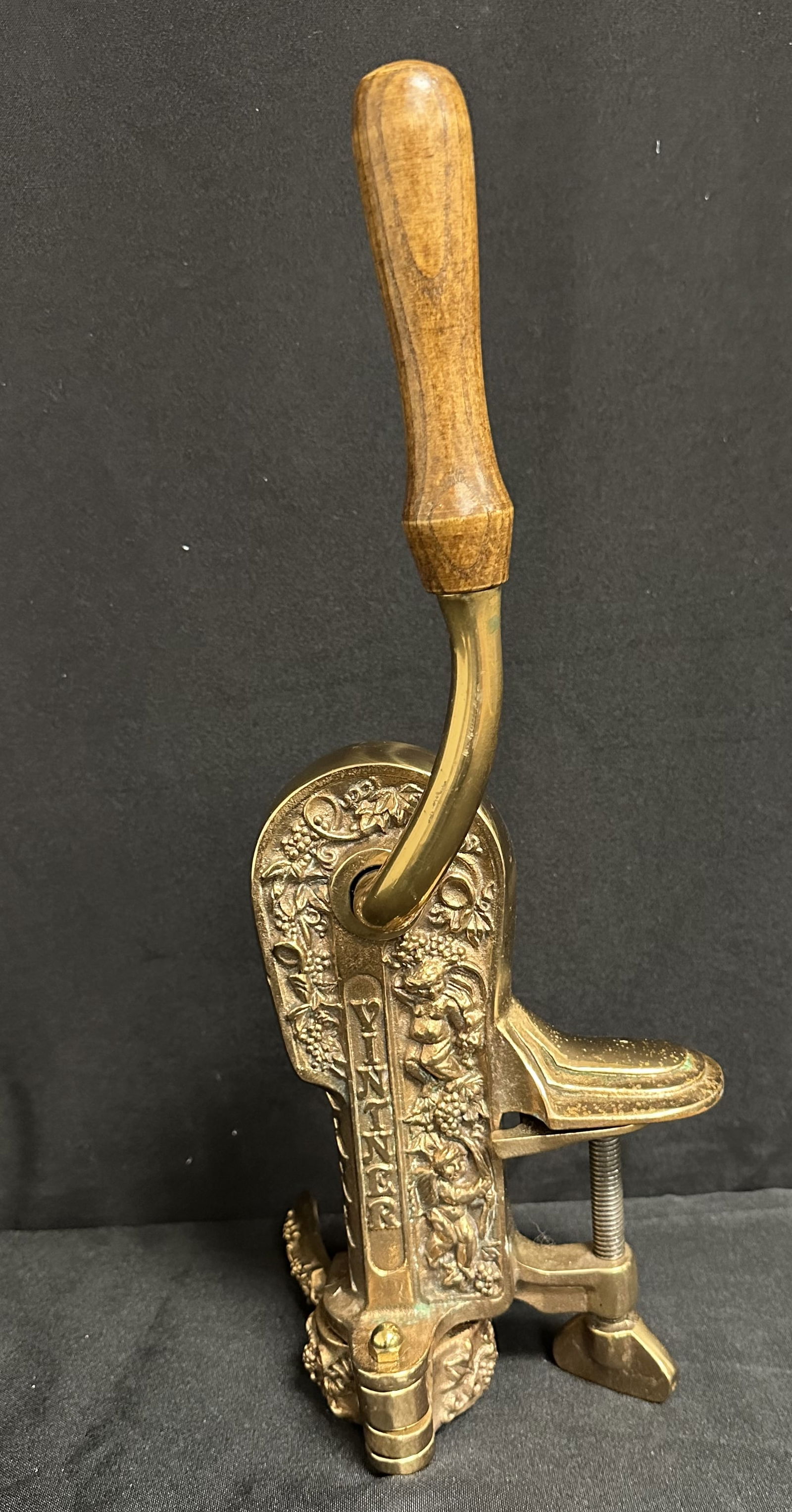 Brass Vintage Table / Bar Mounted Corkscrew (1 of 9)