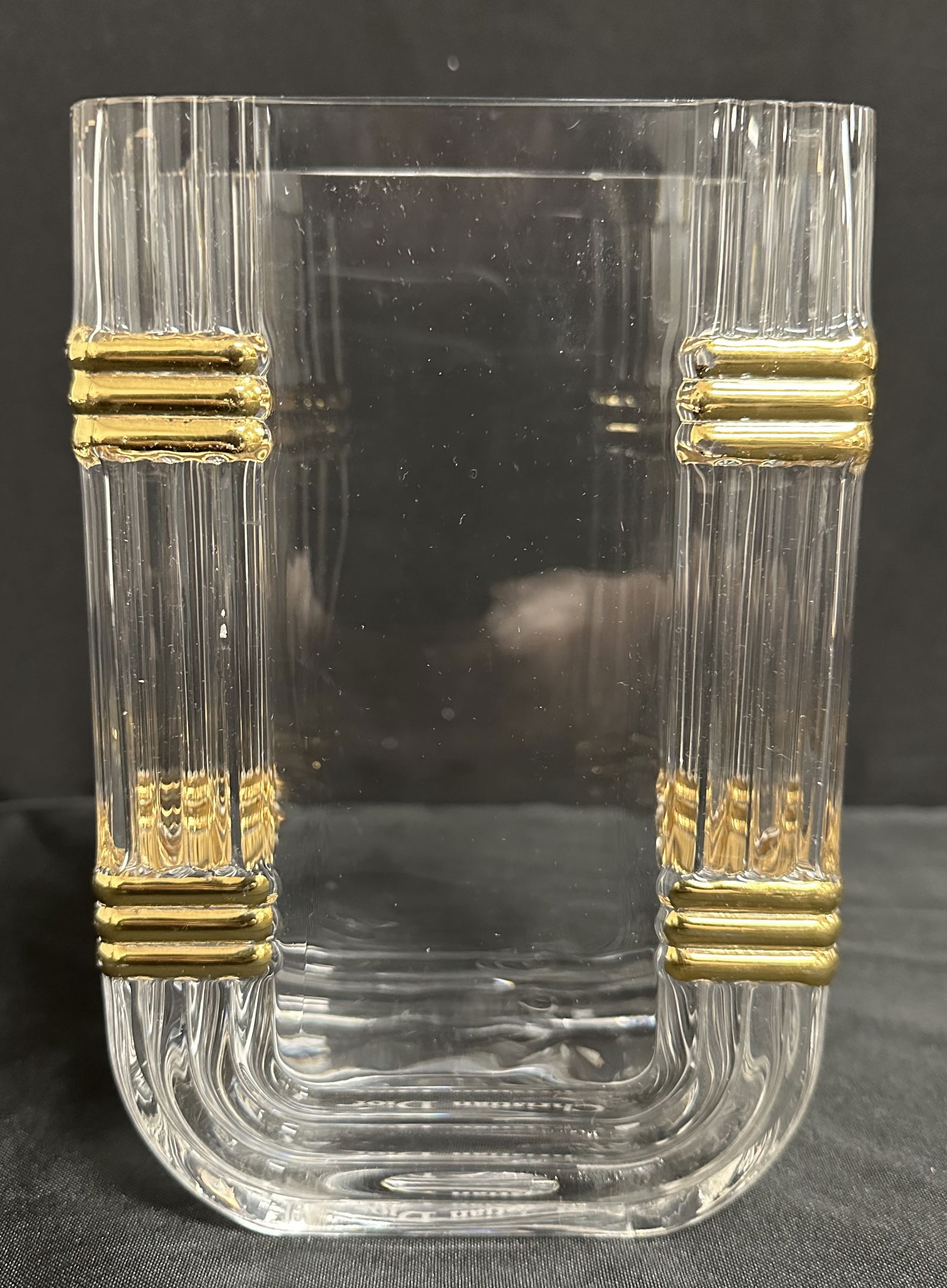 Christian Dior Gaudron Gold Glass Vase (1 of 9)