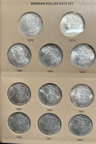Morgan U.S. Silver Dollar Date Set Including CC and Rare Years