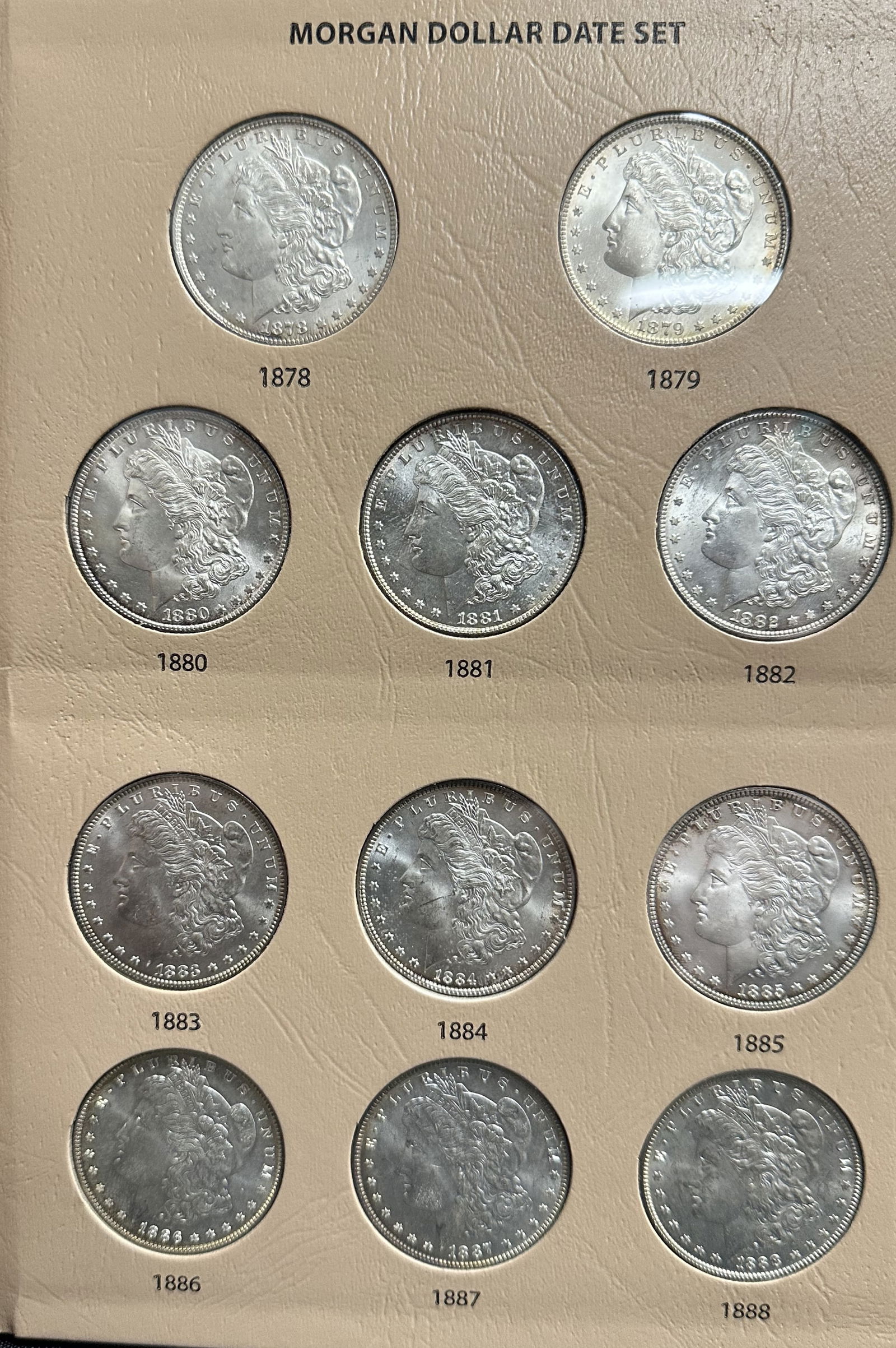 Morgan U.S. Silver Dollar Date Set Including CC and Rare Years