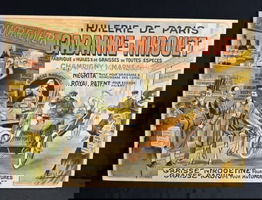 An Original poster Huilerie de Paris Cabanne-Nirouet circa 1905 after Ernest Montaut (French