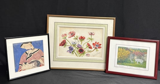 Three Framed Pieces of Art