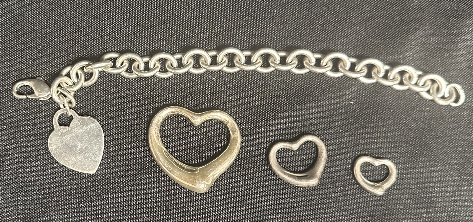 Tiffany Sterling Silver Lot - Bracelet and Pendants (1 of 5)