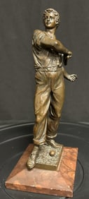 Bronze of a Tennis Player Posing