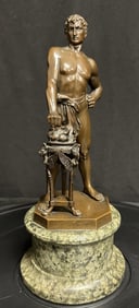 Bronze of a Figure Holding Hand in Fire Gaius Mucius Cordus