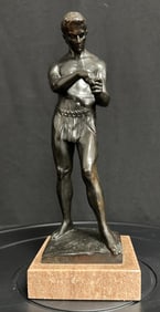 Bronze of a Boxer signed Schmidt-Felling 1906