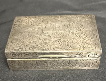 Engraved Silver Box Mappin & Webb