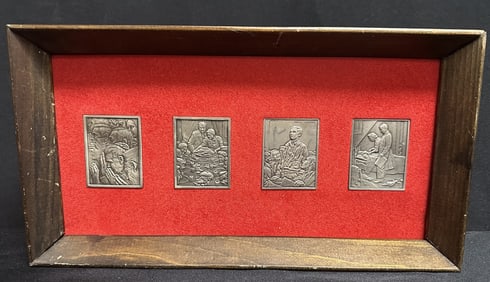 Hamilton Mint Norman Rockwell Four Freedoms Pure Silver Ingots