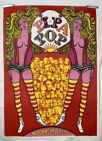 Vintage 1969 Psychadelic Pipa Pop Poster