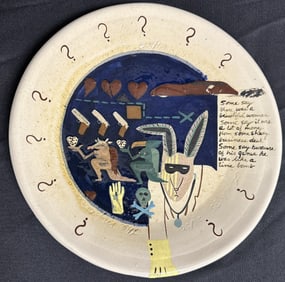 Plate - Dr Rabbit Heart Vintage Art Plate
