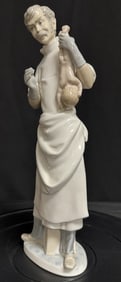 Rare and Retired Lladro Obstetrician With Newborn Baby