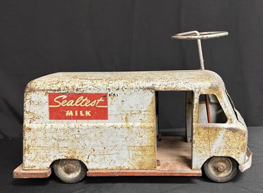 Vintage Roberts Sealtest Milk Ride On Delivery Truck