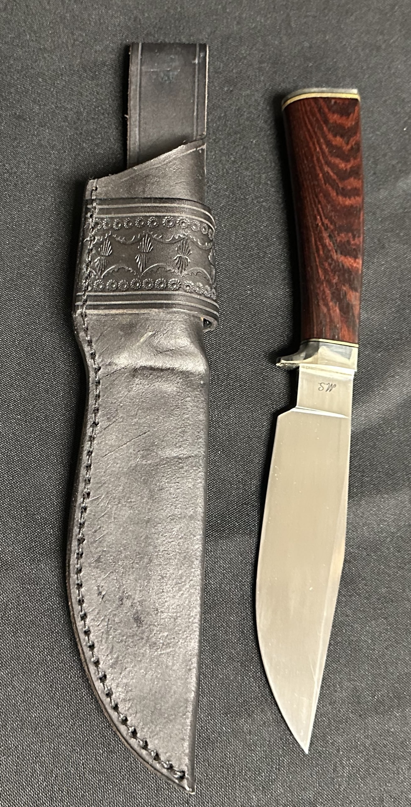 Custom Made Knife and Tooled Leather Sheath (1 of 9)