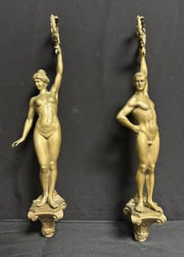 Bronze Figural Curtain Pull Holds