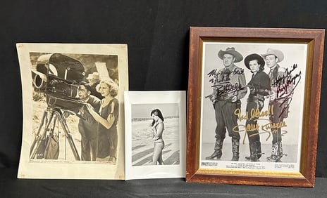 Old Hollywood Photograph Lot Betty Page Buster Keaton Bob Hope