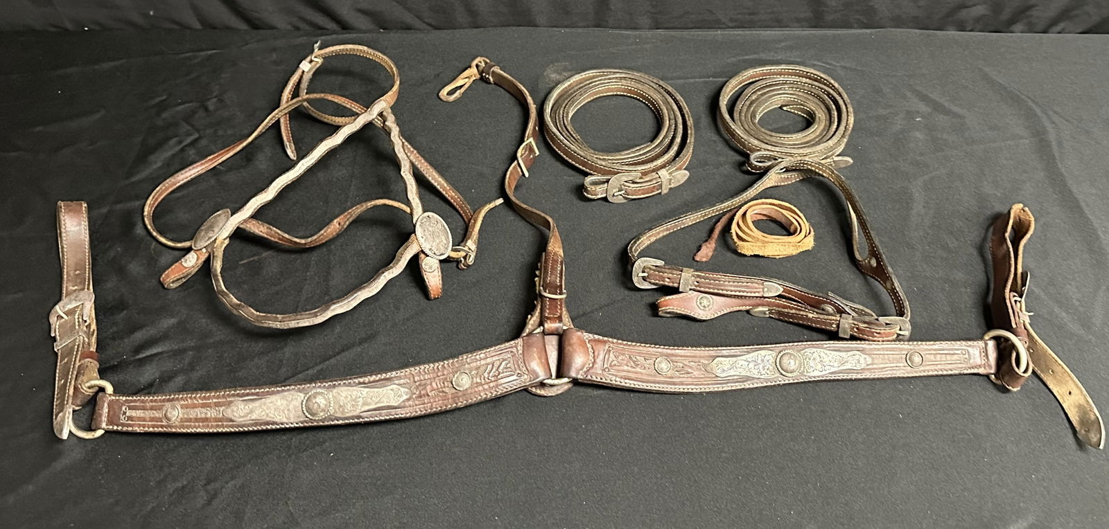 Equestrian Bridle Tack Leather and Sterling Silver Monroy Eagle 186 (1 of 13)