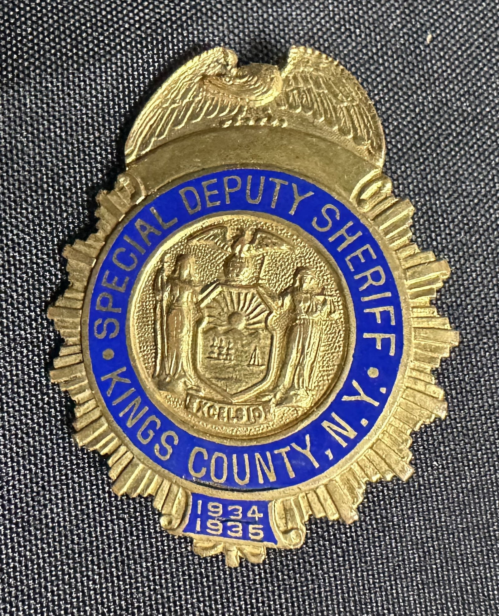 1934-1935 Special Deputy Sheriffs Badge Kings County NY (1 of 3)