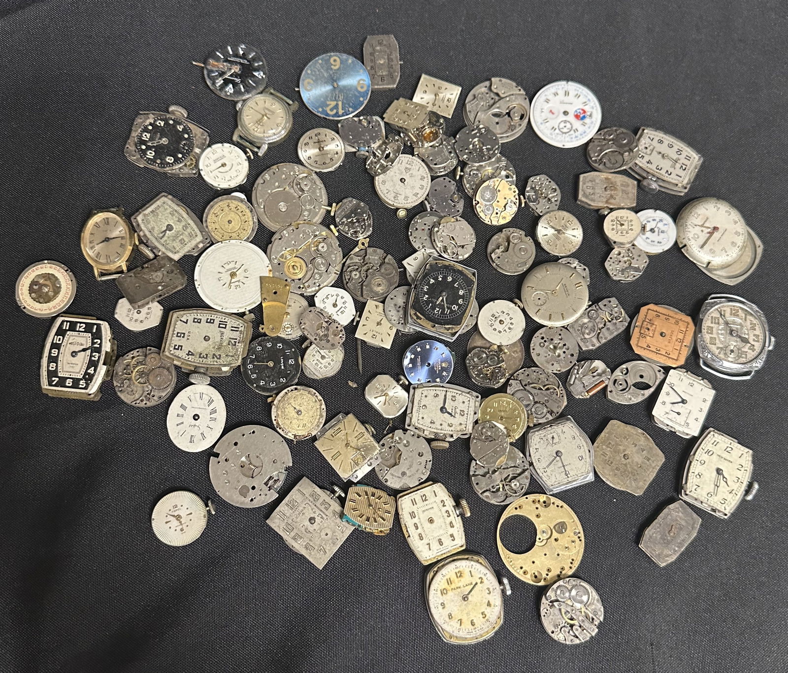 Group of Wristwatch Faces and Movements 1 (1 of 6)