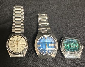 Seiko and Bulova Watch Lot